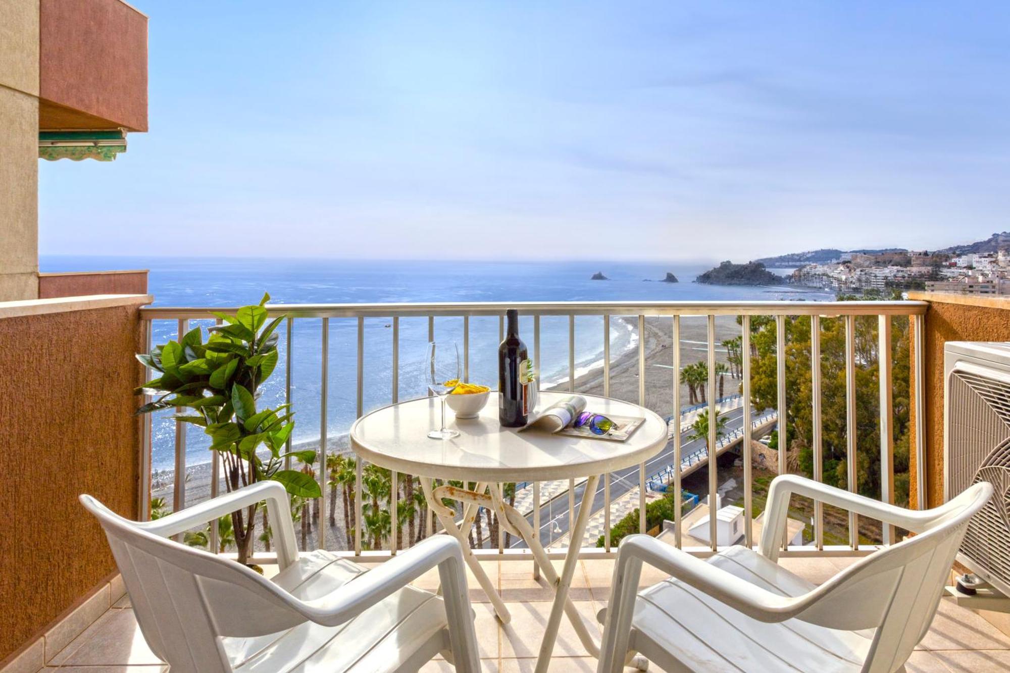 1004 - Beachfront Apartment On El Paseo, 4 Pers - Air Conditionning - Wi-Fi - Smart Tv Almuñécar エクステリア 写真